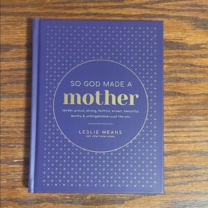 So God Made a Mother Hardcover Book - Purple & Gold